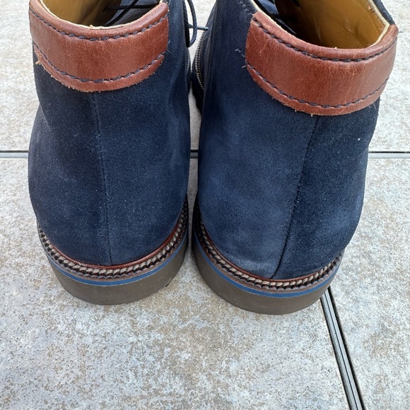 Mens Trask boots. Navy blue suede. - Picture 6 of 12
